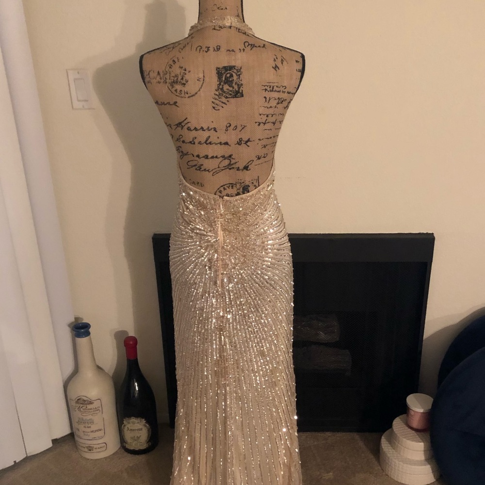 Mac Duggal Beaded Halter Gown 18W